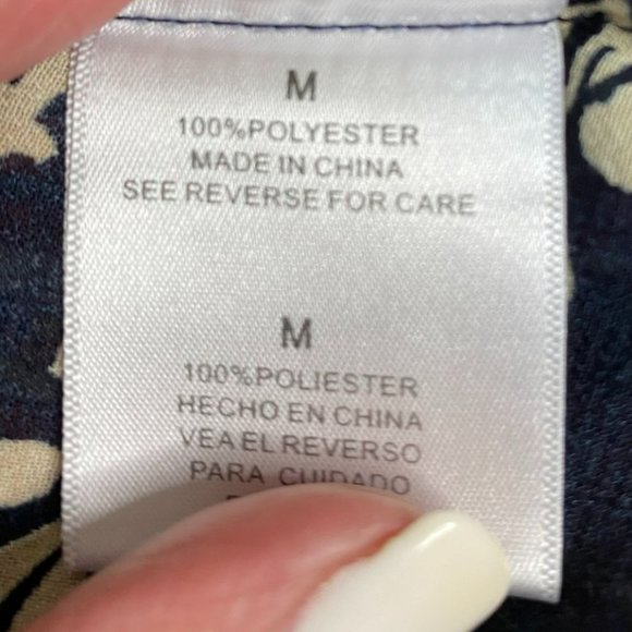 Bila Womens Sheer Sleeveless Print Top with Back Overlay Size M Bohemian Artsy - Picture 5 of 9